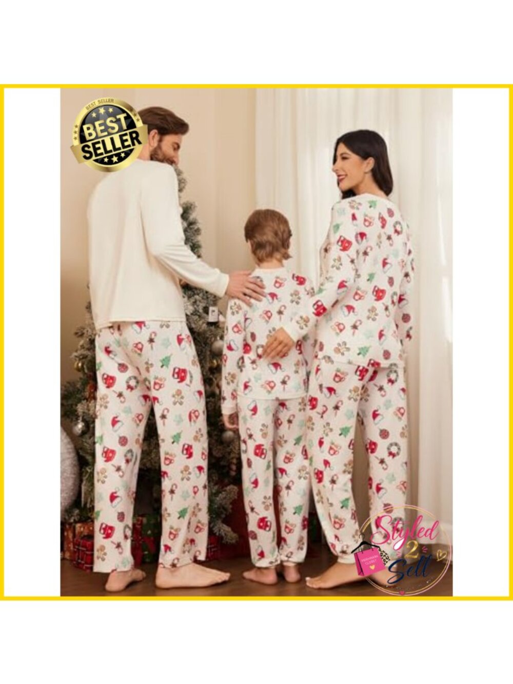 Matching Family Christmas Pajama Set Long Sleeve Holiday Loungewear - Picture 2 of 6